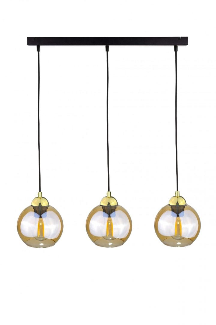 Keter Lighting Ambre 3L linear suspension pendant lamp E27 H 120.0cm