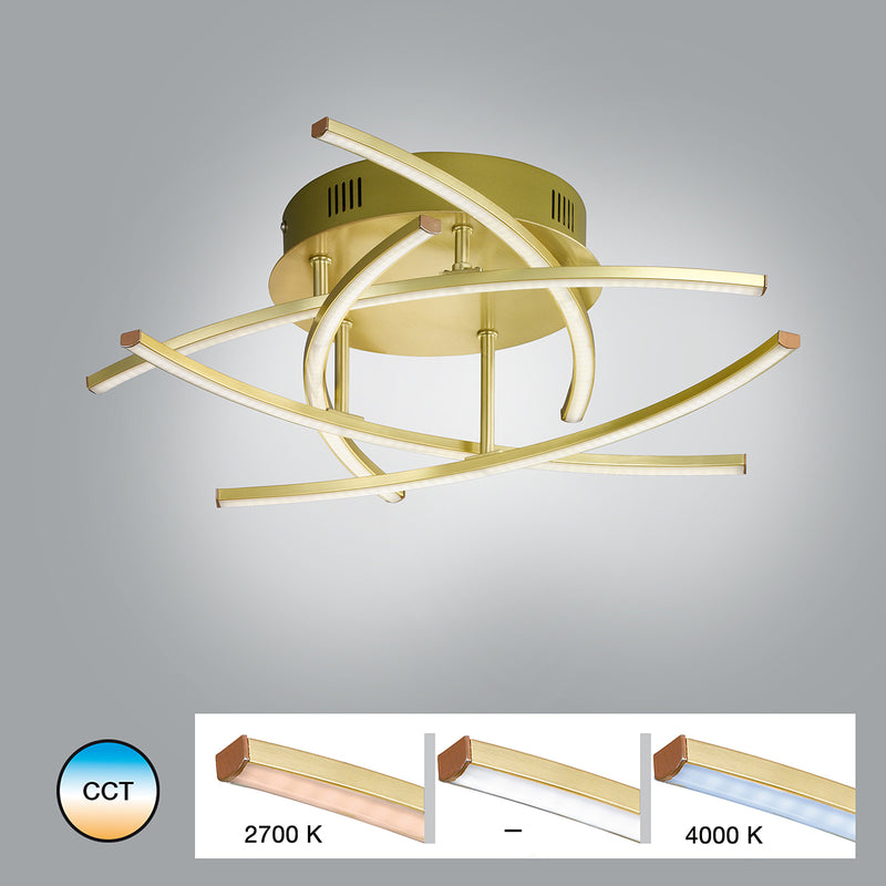 Lampada da soffitto Fischer & Honsel Cross TW 5L D 50cm LED