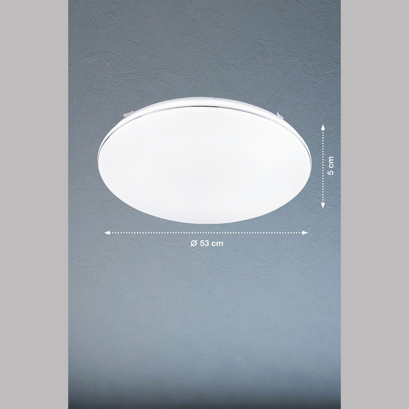 Fischer & Honsel Aldo Plafón empotrable 1L D 53cm blanco LED