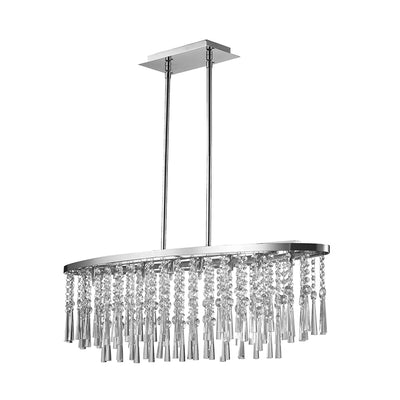 Luxoria Pendant Lamp Incl. 8xG9 3W Chrome/Transparent