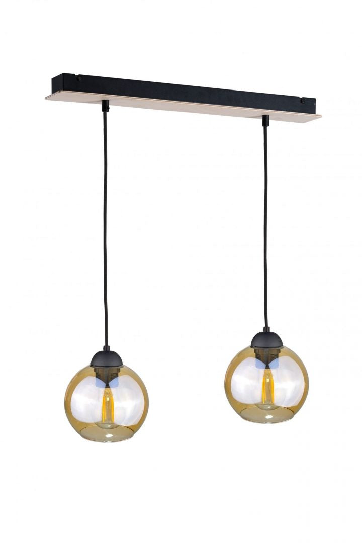 Keter Lighting Ambre 2L linear suspension pendant lamp E27 H 120.0cm