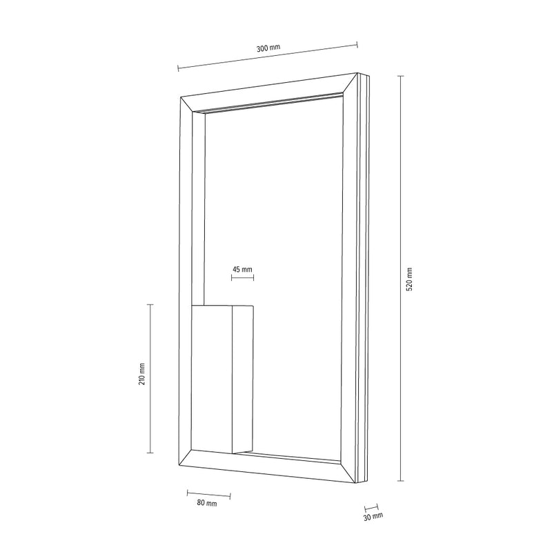 Ramme Wall Lamp 1xLED 24V Integrated, 24W Oiled Oak/Touch Dimmer