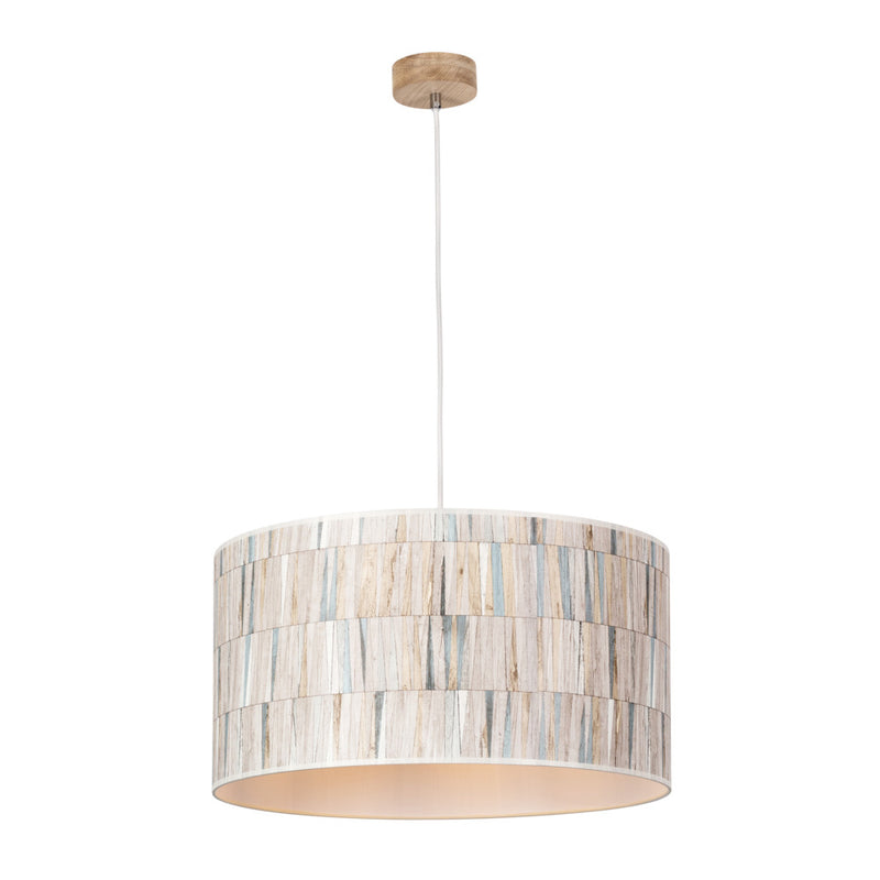 Malo Pendant 1xE27 Max.60W Oak Oiled/Transparent PVC/Multicolor