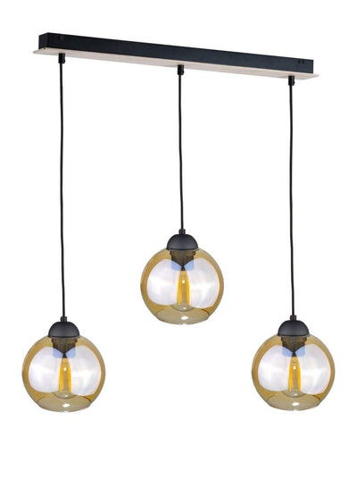 Keter Lighting Ambre 3L linear suspension pendant lamp E27 H 120.0cm