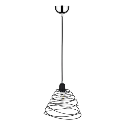 Komet Pendant Lamp 1xE27 Max.60W Chrome/Black PVC/Black