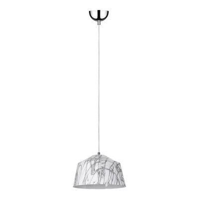 Natura Pendant 1xE27 60W Chrome/White/Gray