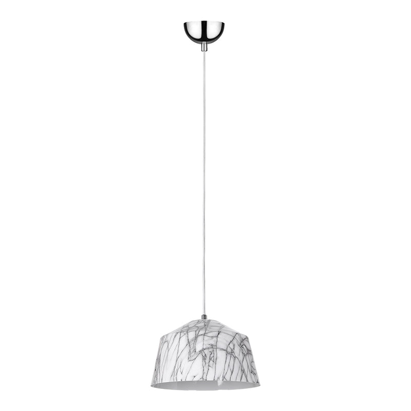 Natura Pendant 1xE27 60W Chrome/White/Gray