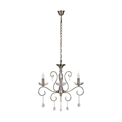 Maestra Chandelier 3xE14 40W Patina/Transparent