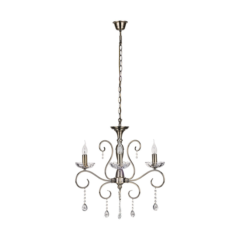 Maestra Chandelier 3xE14 40W Patina/Transparent