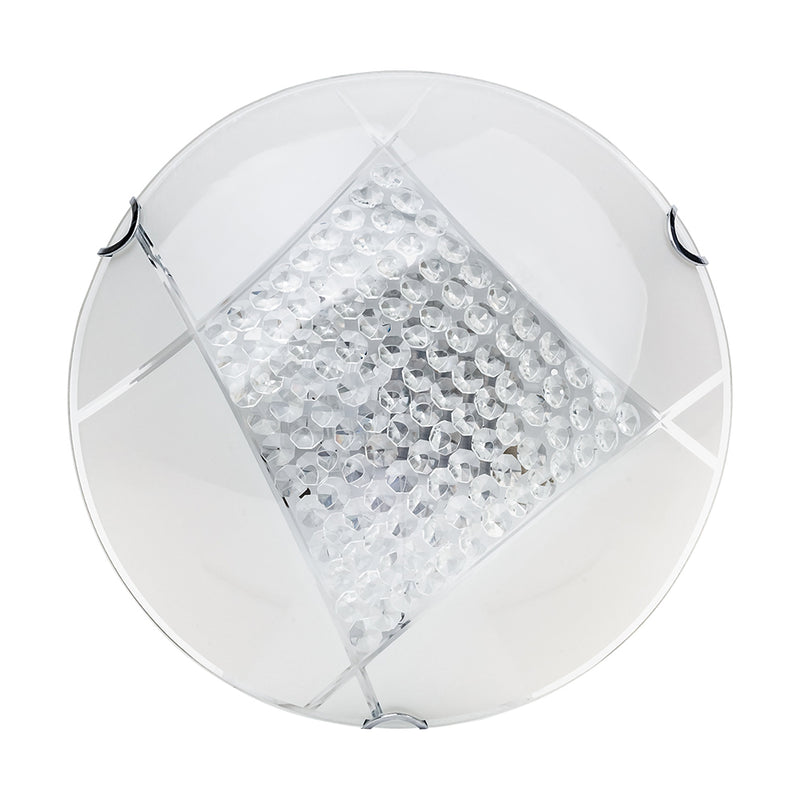 Carolina Ceiling Lamp Integrated 1xLED 18W Chrome/White/Transparent