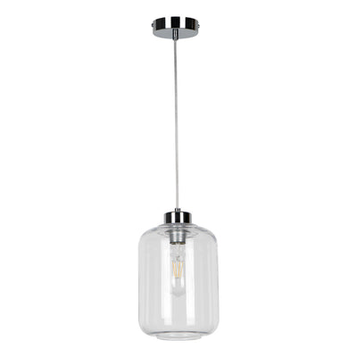 Tarro Pendant 1xE27 Max.60W Chrome/Transparent PVC/Transparent