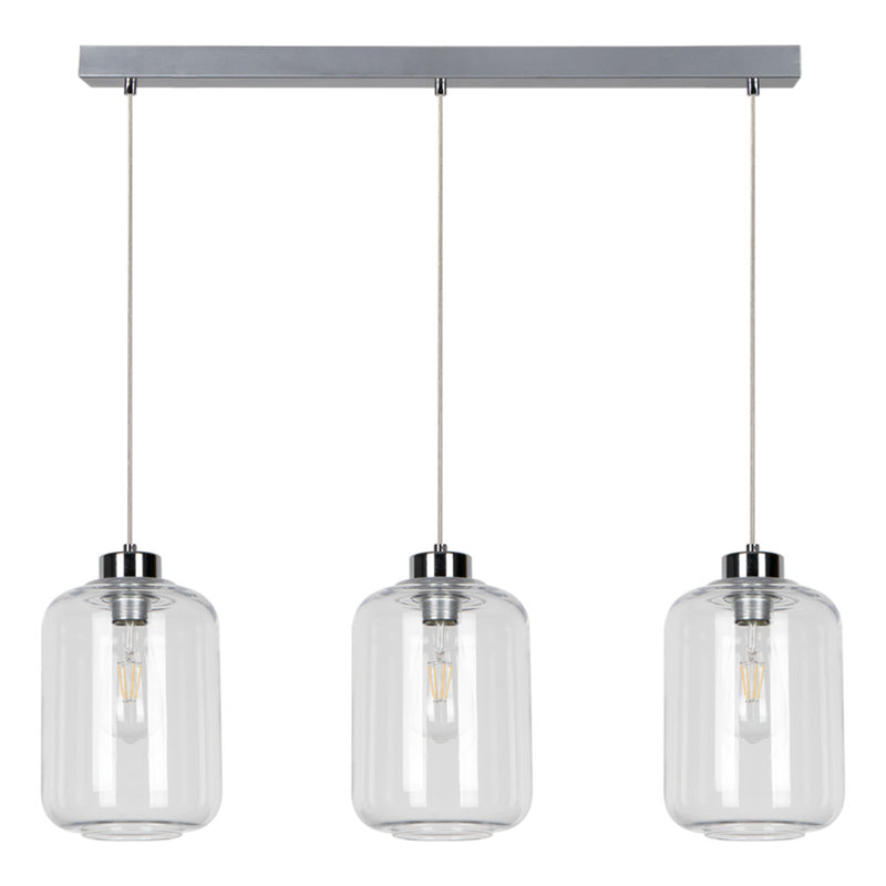 Tarro Pendant 1xE27 Max.60W Black/Transparent PVC/Smoked Glass