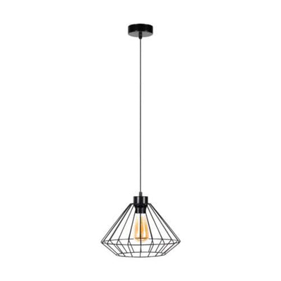 Raquelle Pendant Lamp 3xE27 Max.60W Black/Oiled Oak/Black PVC/Black