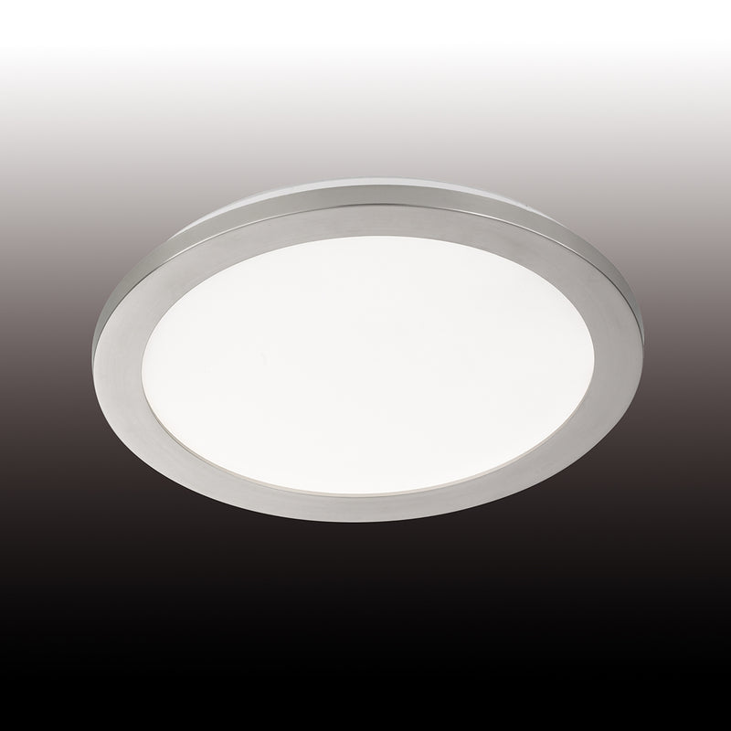 Fischer & Honsel Gotland 1L flush mount ceiling lamp D 30-40cm, nickel LED