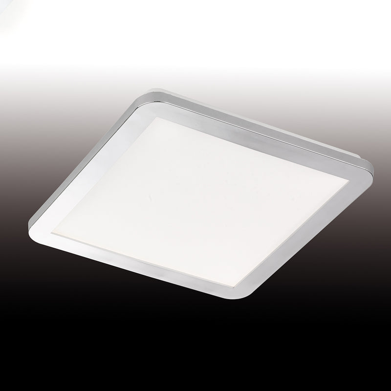 Lampada da soffitto Fischer & Honsel Gotland 1L con montaggio a incasso L 30 cm LED cromato