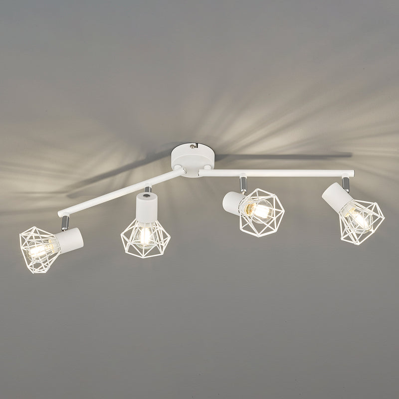 Lampada da soffitto monorotaia Fischer & Honsel Ran 4L L 60 cm bianca