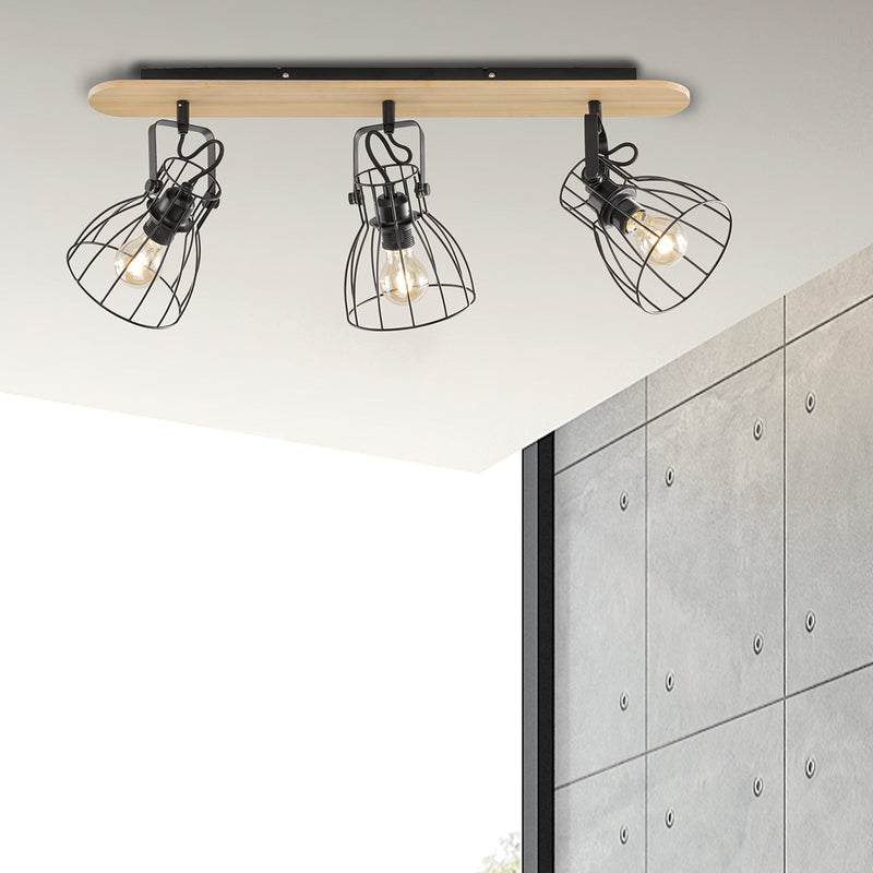 Lampada da soffitto monorotaia Fischer & Honsel Die 3L L 73 cm nera