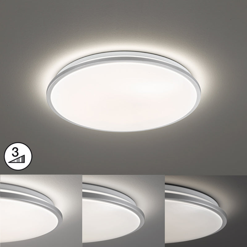 Fischer & Honsel Jaso 1L flush mount ceiling lamp D 40cm silver LED