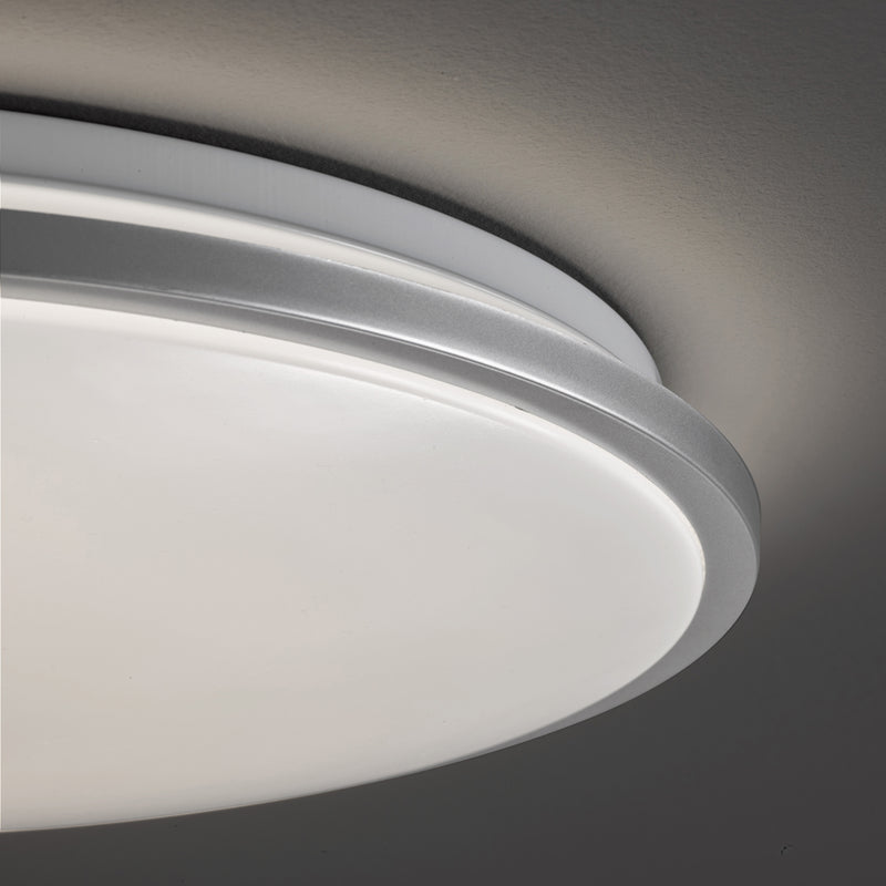 Lampada da soffitto Fischer & Honsel Jaso 1L da incasso D 40 cm argento LED