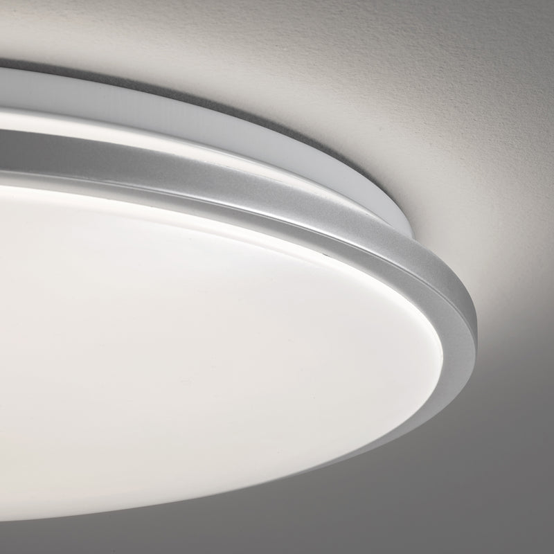 Lampada da soffitto Fischer & Honsel Jaso 1L da incasso D 40 cm argento LED