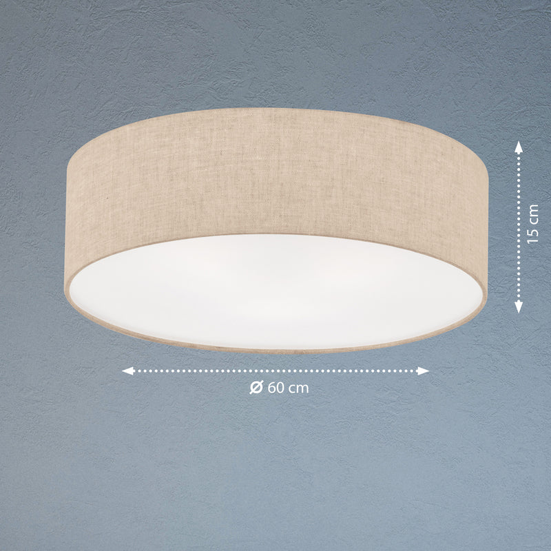 Fischer & Honsel Thor 3L flush mount ceiling lamp D 40-60cm