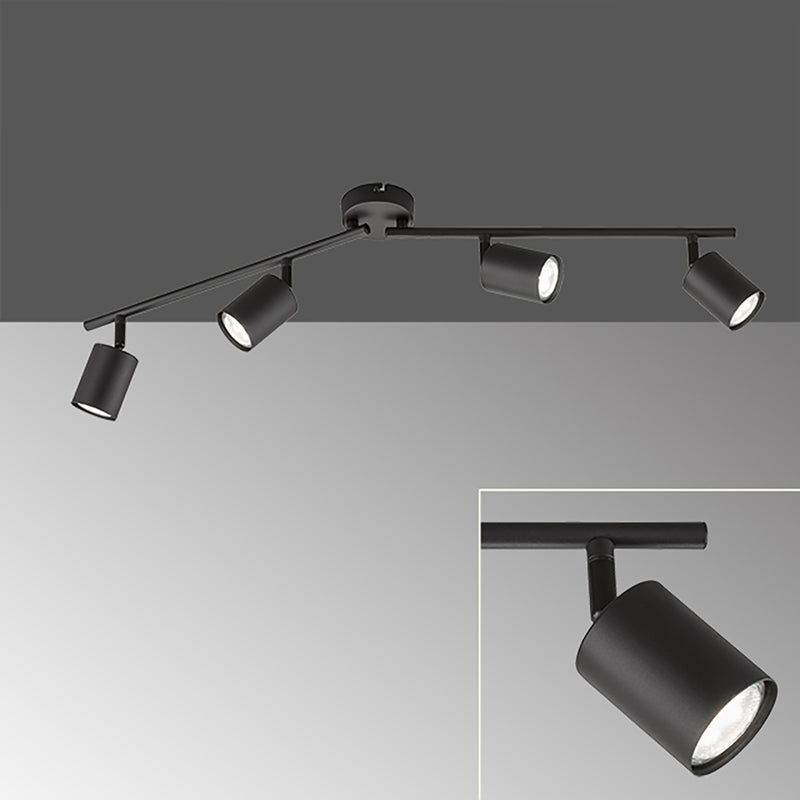 Lampada da soffitto monorotaia Fischer & Honsel Vano 4L, L 79 cm nera GU10