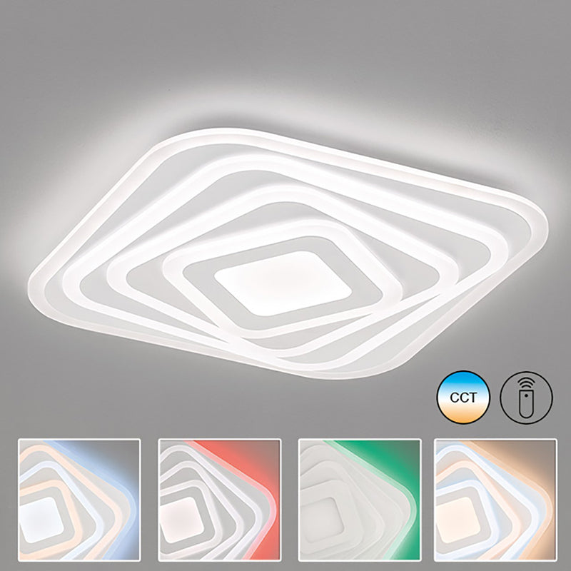 Lampada da soffitto Fischer & Honsel Quenn 1L da incasso L 50 cm LED bianco