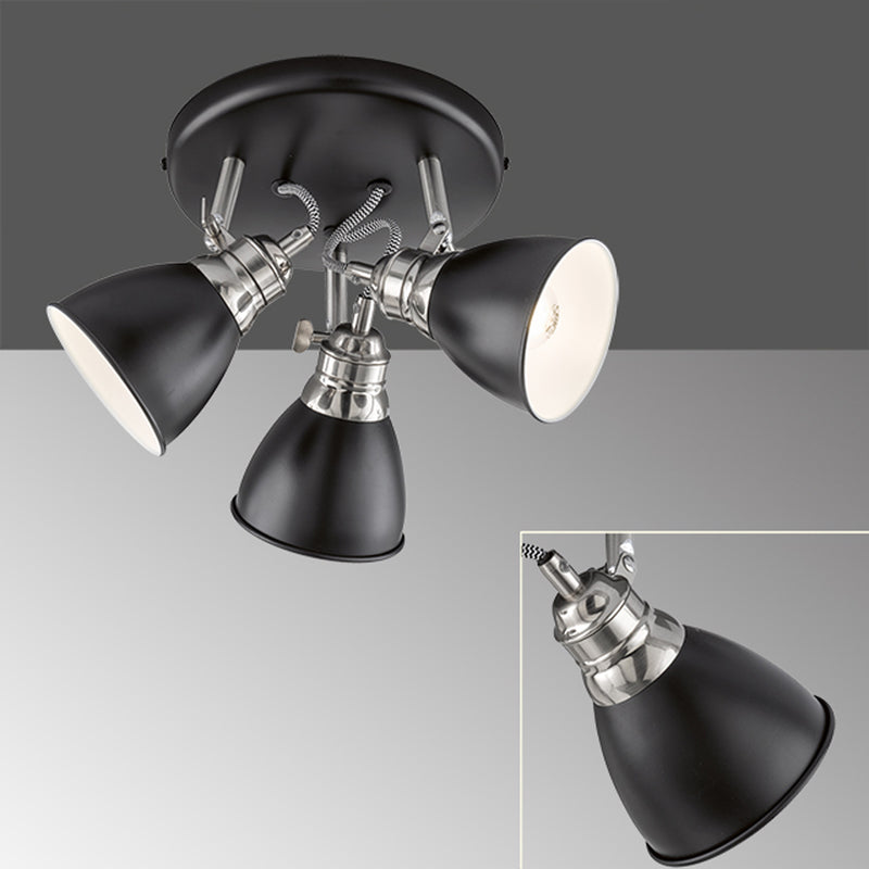 Fischer & Honsel Wales 3L ceiling lamp, black D 35cm, E14