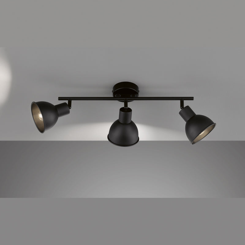 Fischer & Honsel Speedy 3L monorail ceiling lamp W 45cm black