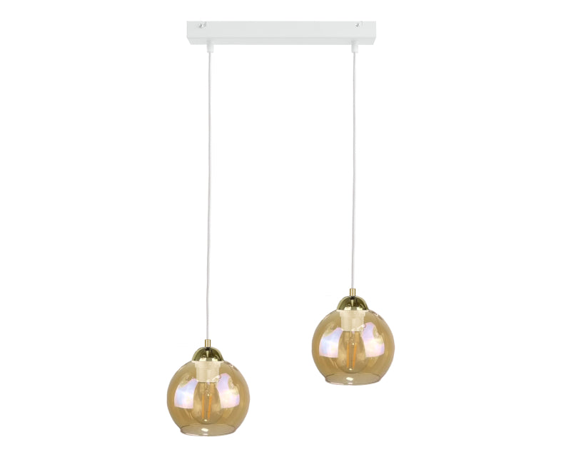 Keter Lighting Ambre 2L linear suspension pendant lamp E27 H 120.0cm