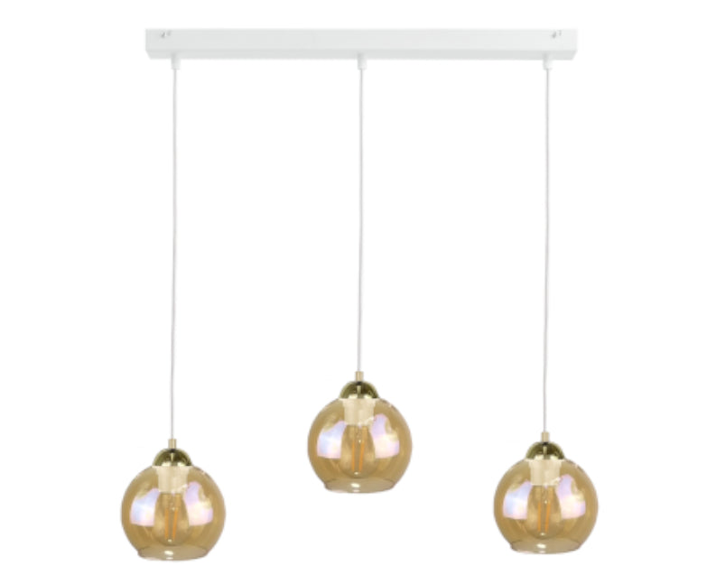 Keter Lighting Ambre 3L linear suspension pendant lamp E27 H 120.0cm