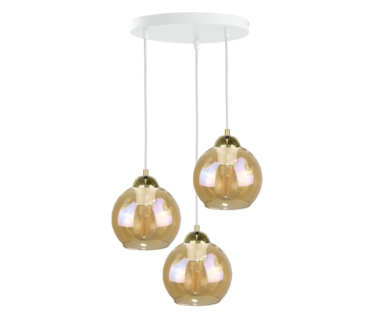 Keter Lighting Ambre 3L pendant lamp E27 H 120.0cm