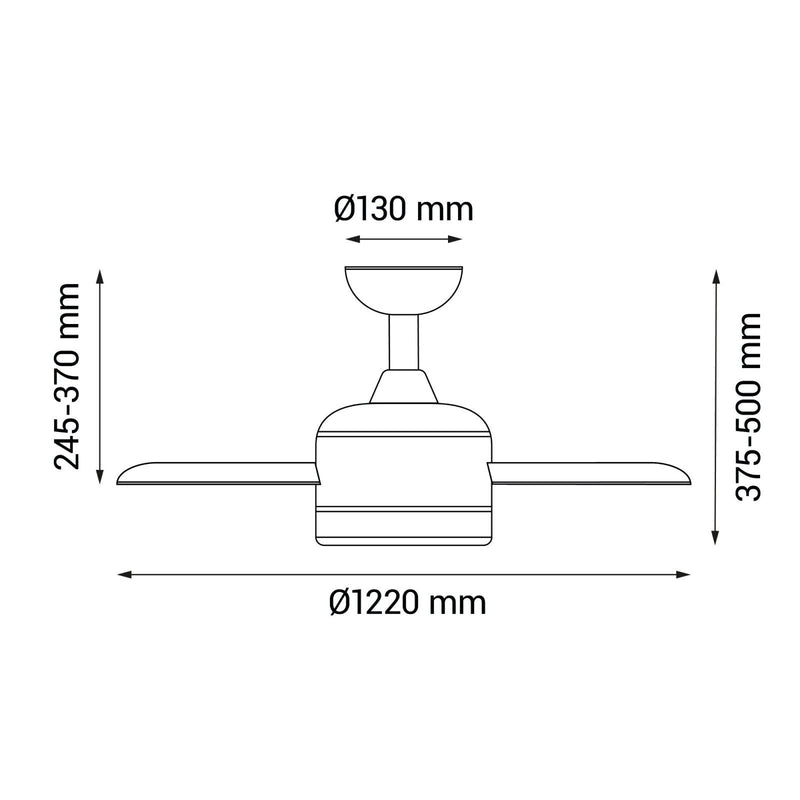 Sulion Baloo ceiling fan 4 blades, D 122cm