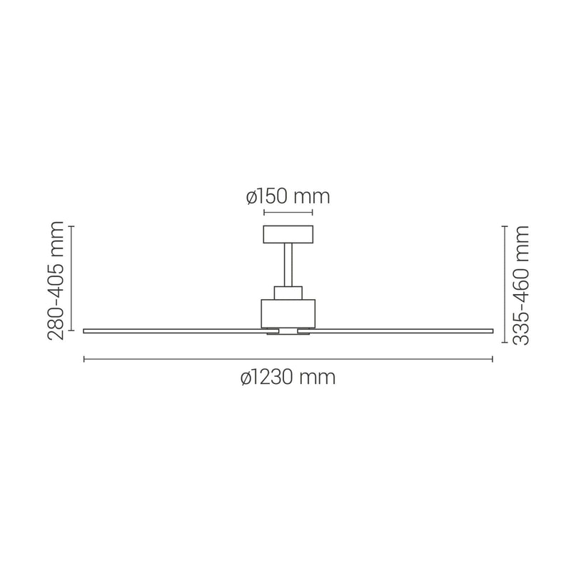 Sulion Lara ceiling fan 3 blades white, D 123cm