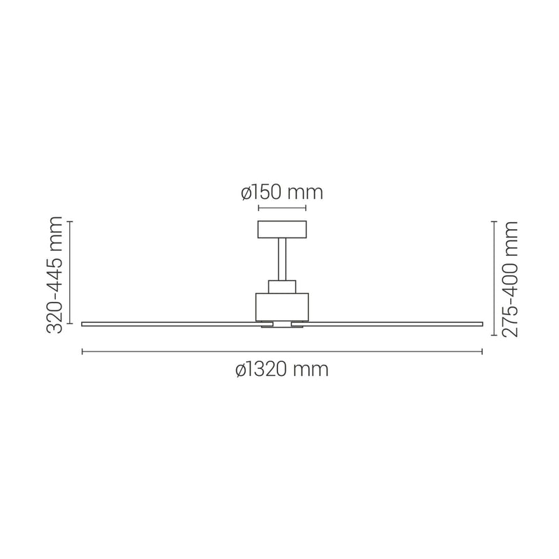 Sulion Ivy ceiling fan 3 blades, D 132cm