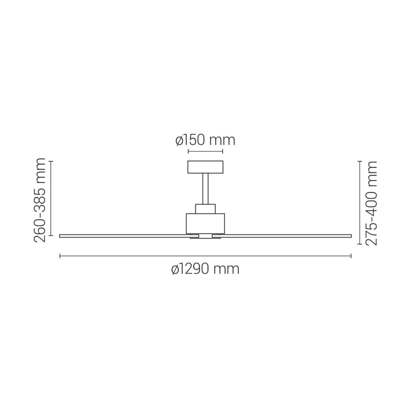 Sulion Lia ceiling fan 3 blades, D 129cm