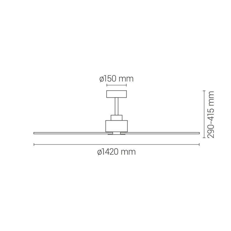 Sulion Balcony XL ceiling fan 3 blades, D 142cm