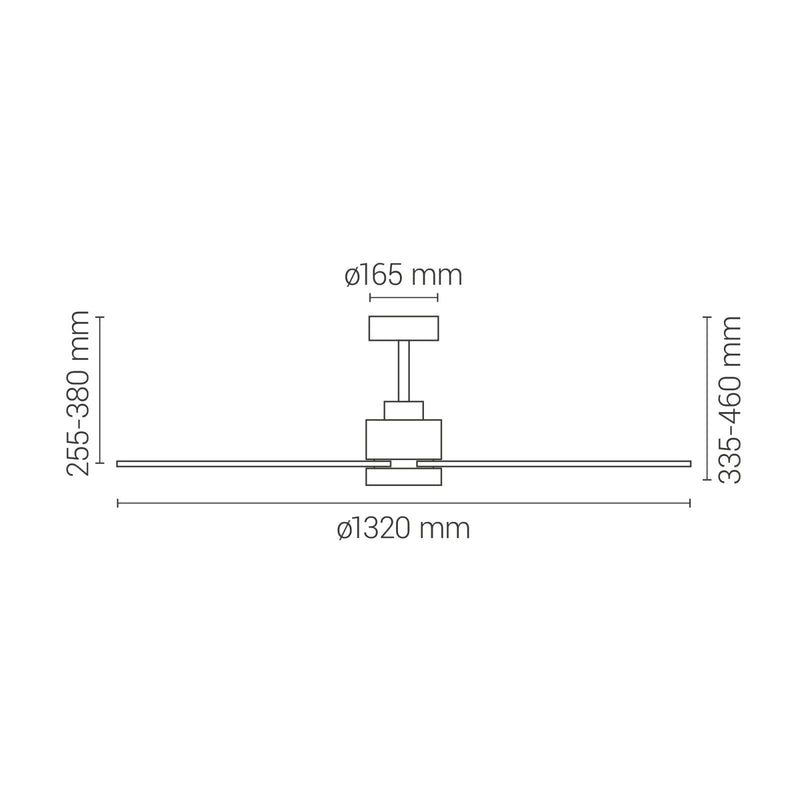 Sulion Robb ceiling fan 3 blades white, D 132cm