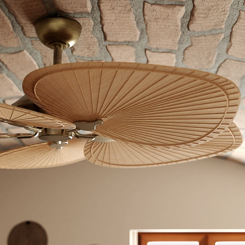 Sulion Lola ceiling fan 5 blades brown, D 132cm