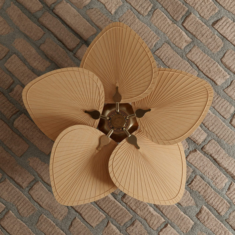 Sulion Lola ceiling fan 5 blades brown, D 132cm