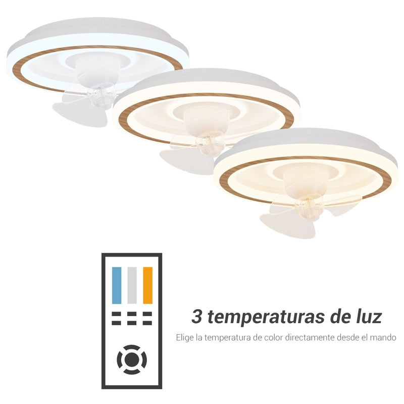 Sulion Alan move ceiling fan 3 blades white, D 48cm