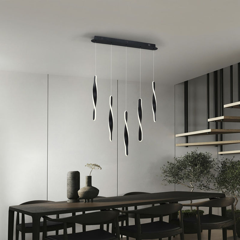 Schuller Twist 5L linear suspension ceiling lamp H 41cm