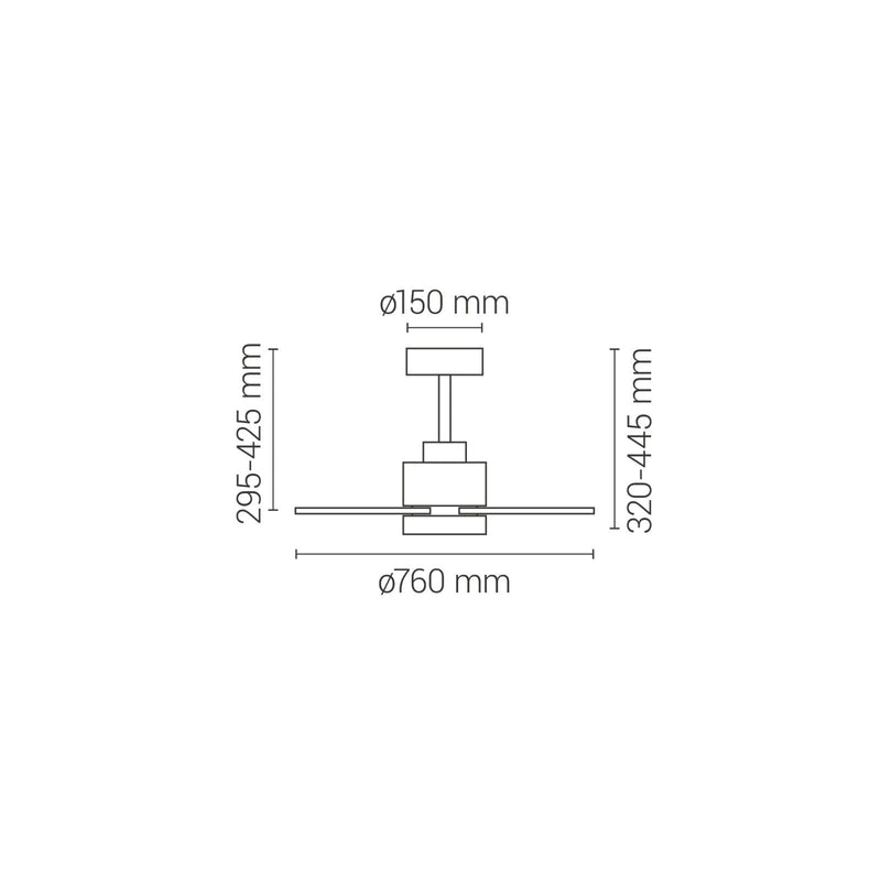 Sulion Diehl S ceiling fan 3 blades, D 76cm