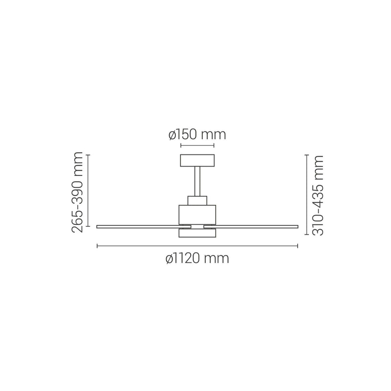 Sulion Ava M ceiling fan 3 blades, D 112cm