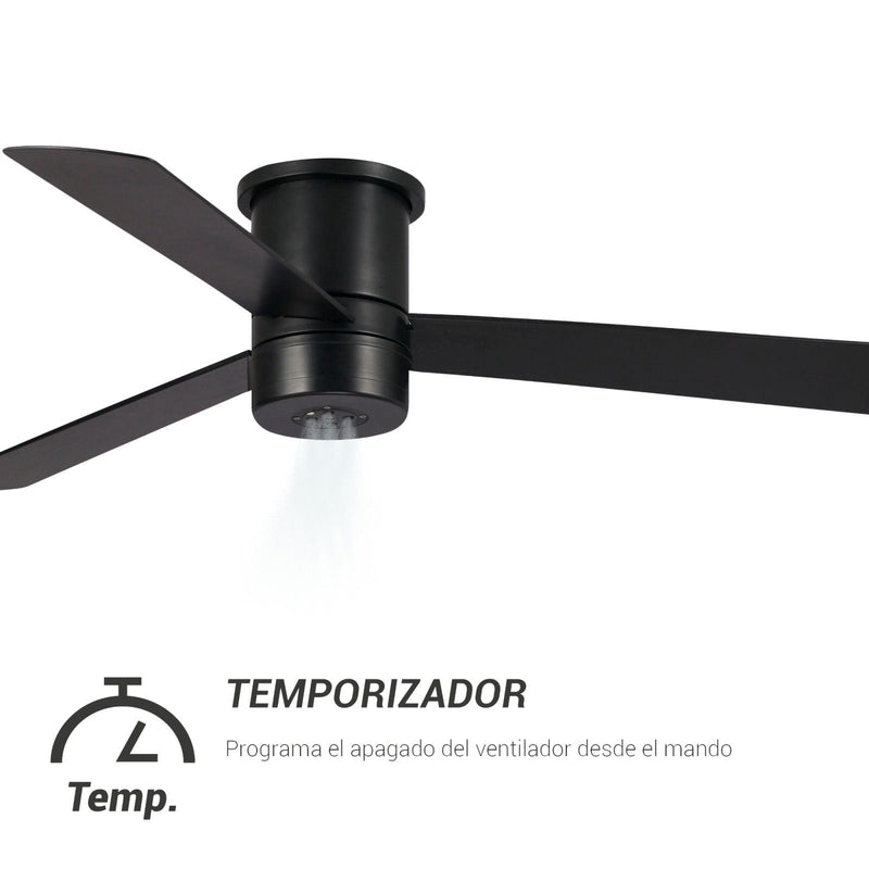 Sulion Mist ceiling fan 3 blades black, D 132cm