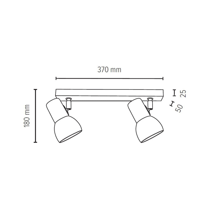 Svenda Wall Lamp 1xE27 Max.60W Oak White/Chrome/White