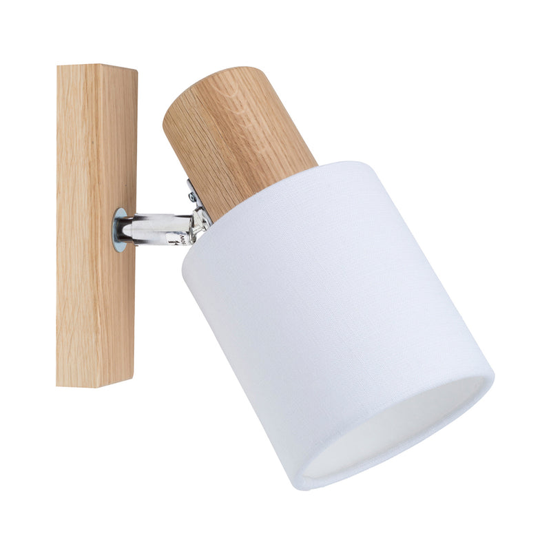 Treehouse Wall Lamp 1xE27 Max.25W Oiled Oak/Chrome/White