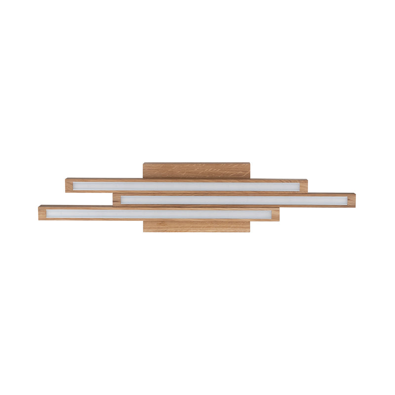 Linus Straight Ceiling Lamp 3xLED 24V Integrated 18W Oiled Oak