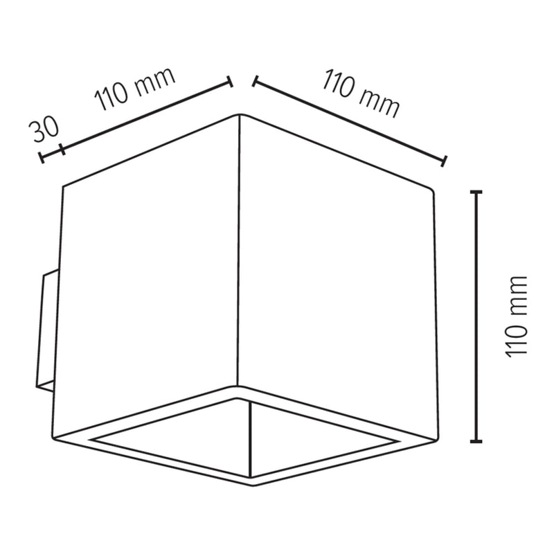 Block Wall Lamp 1xG9 Max.28W Grey