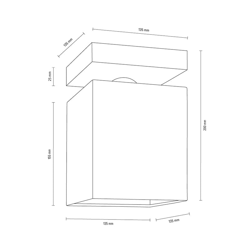 Inger Ceiling Lamp 1xE27 Max.25W Oiled Oak/White